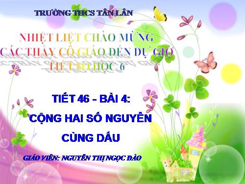 Chương II. §4. Cộng hai số nguyên cùng dấu