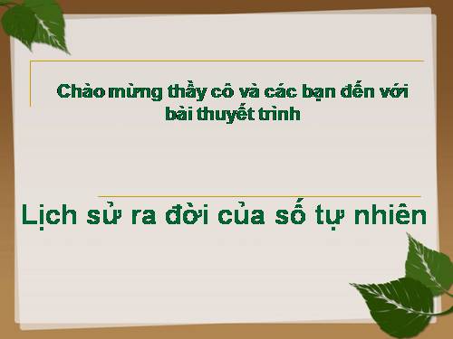 Chương I. §3. Ghi số tự nhiên