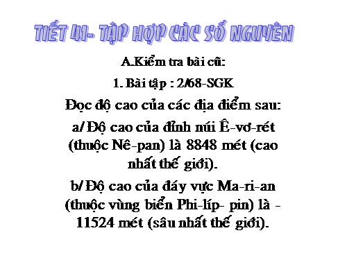 Chương II. §2. Tập hợp các số nguyên