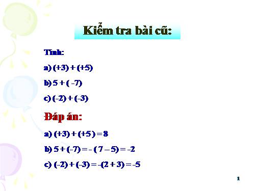 Chương II. §7. Phép trừ hai số nguyên