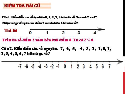 Chương II. §3. Thứ tự trong tập hợp các số nguyên