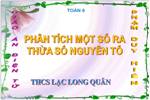 Chương I. §15. Phân tích một số ra thừa số nguyên tố