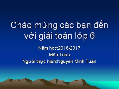 Chương I. §1. Tập hợp. Phần tử của tập hợp