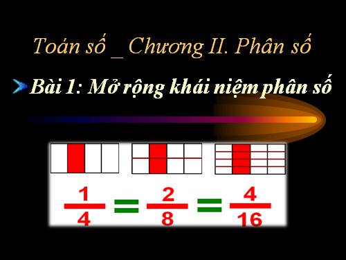 Chương III. §1. Mở rộng khái niệm phân số