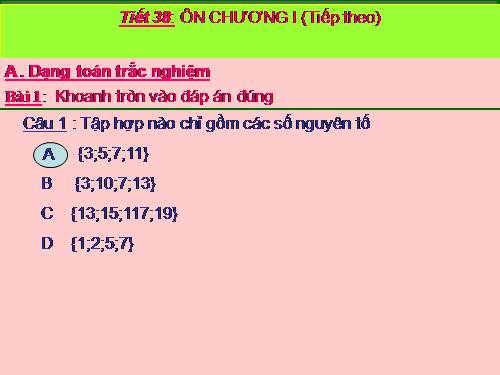 Ôn tập Chương I. Ôn tập và bổ túc về số tự nhiên