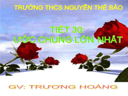 Chương I. §17. Ước chung lớn nhất