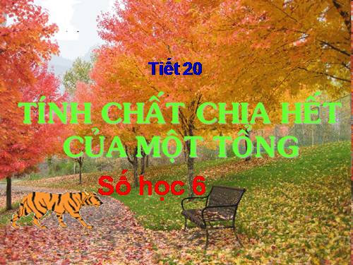 Chương I. §10. Tính chất chia hết của một tổng