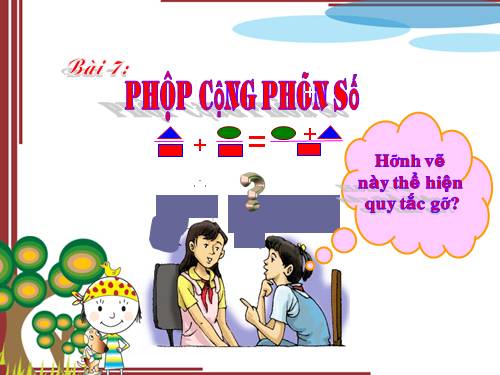 Chương III. §7. Phép cộng phân số