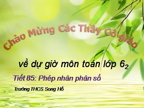 Chương III. §10. Phép nhân phân số