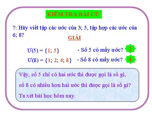 Chương I. §14. Số nguyên tố. Hợp số. Bảng số nguyên tố