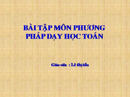 Các bài Luyện tập