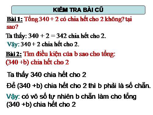 Chương I. §10. Tính chất chia hết của một tổng