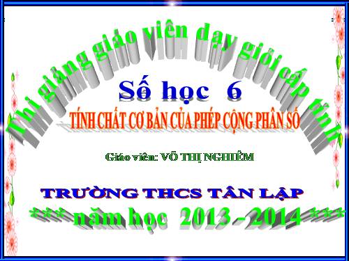 Chương III. §8. Tính chất cơ bản của phép cộng phân số