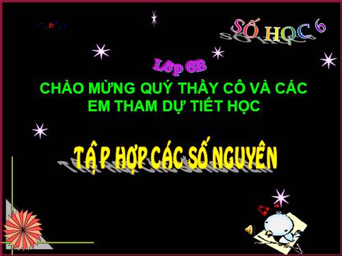 Chương II. §2. Tập hợp các số nguyên