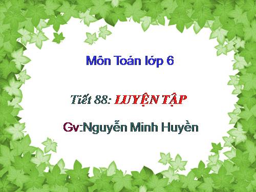 Các bài Luyện tập