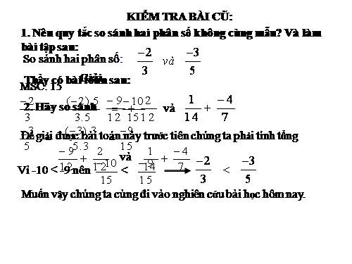 Chương III. §7. Phép cộng phân số