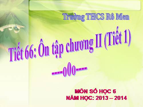 Ôn tập Chương II. Số nguyên