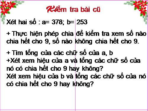 Chương I. §12. Dấu hiệu chia hết cho 3, cho 9