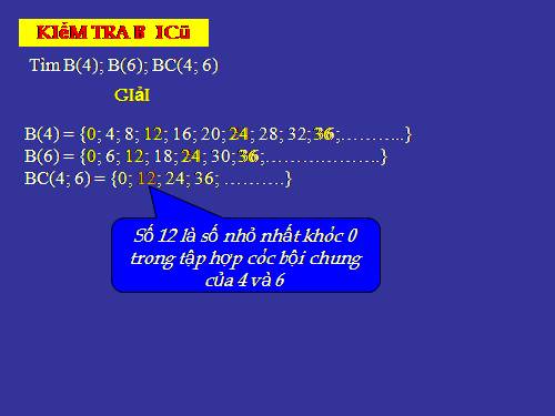 Chương I. §18. Bội chung nhỏ nhất