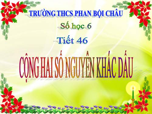 Chương II. §5. Cộng hai số nguyên khác dấu