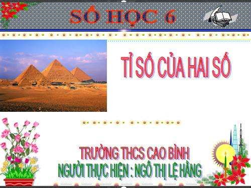 Chương III. §16. Tìm tỉ số của hai số