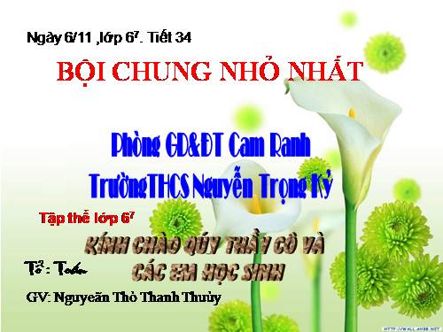 Chương I. §18. Bội chung nhỏ nhất