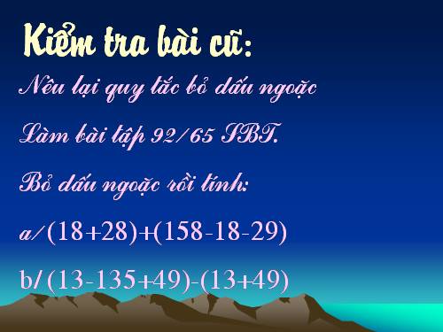 Chương II. §9. Quy tắc chuyển vế