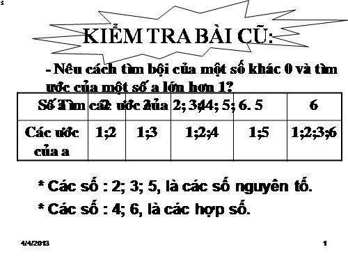 Chương I. §14. Số nguyên tố. Hợp số. Bảng số nguyên tố