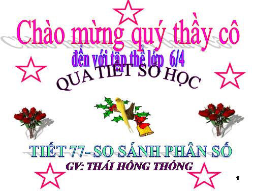 Chương III. §6. So sánh phân số