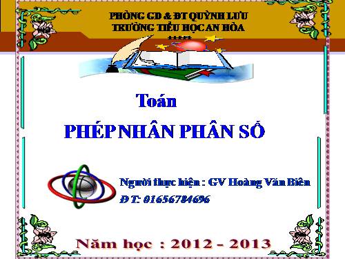 Chương III. §10. Phép nhân phân số