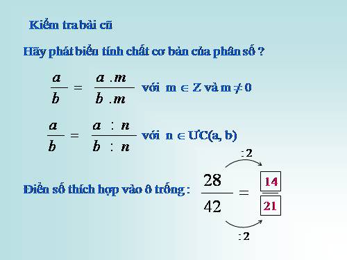 Chương III. §4. Rút gọn phân số