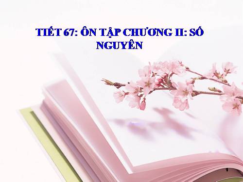 Ôn tập Chương II. Số nguyên