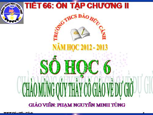 Ôn tập Chương II. Số nguyên