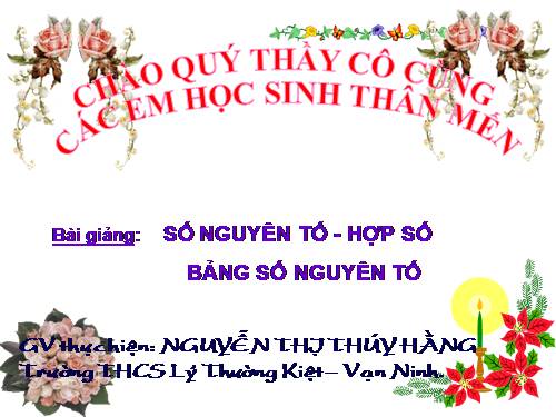 Chương I. §14. Số nguyên tố. Hợp số. Bảng số nguyên tố