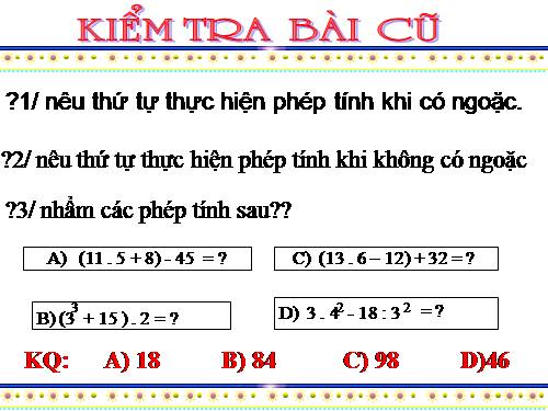 Các bài Luyện tập