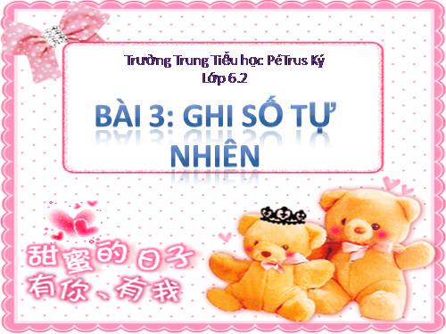 Chương I. §3. Ghi số tự nhiên