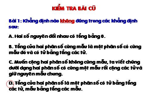 Chương III. §9. Phép trừ phân số