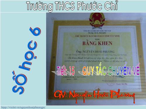 Chương II. §9. Quy tắc chuyển vế