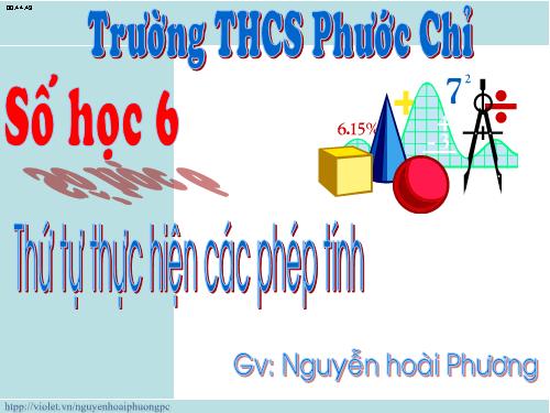 Chương I. §9. Thứ tự thực hiện các phép tính