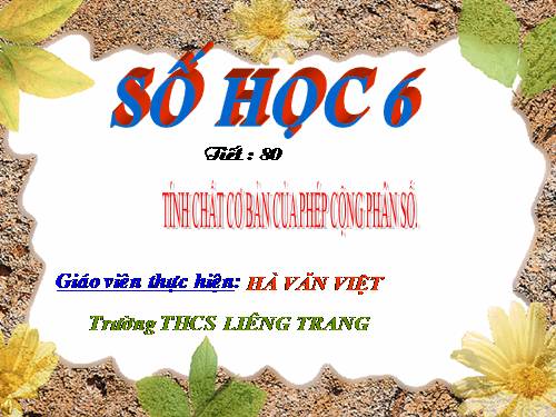 Chương III. §8. Tính chất cơ bản của phép cộng phân số