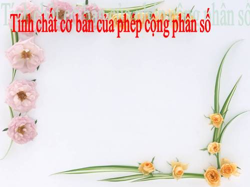 Chương III. §8. Tính chất cơ bản của phép cộng phân số