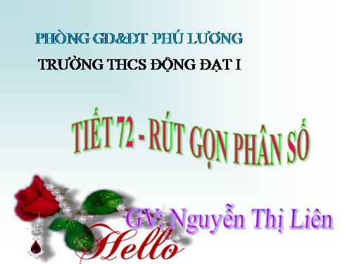 Chương III. §4. Rút gọn phân số