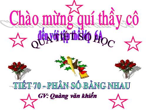 Chương III. §2. Phân số bằng nhau