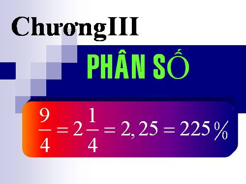 Chương III. §13. Hỗn số. Số thập phân. Phần trăm