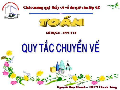 Chương II. §9. Quy tắc chuyển vế