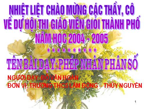 Chương III. §10. Phép nhân phân số