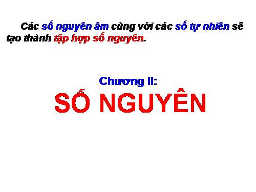 Chương II. §1. Làm quen với số nguyên âm