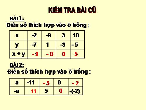 Chương II. §7. Phép trừ hai số nguyên