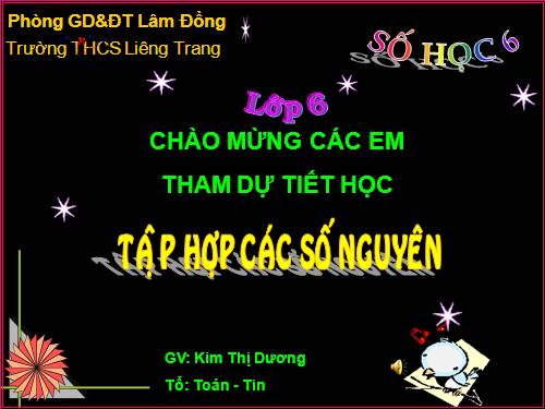 Chương II. §2. Tập hợp các số nguyên