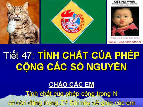 Chương II. §6. Tính chất của phép cộng các số nguyên